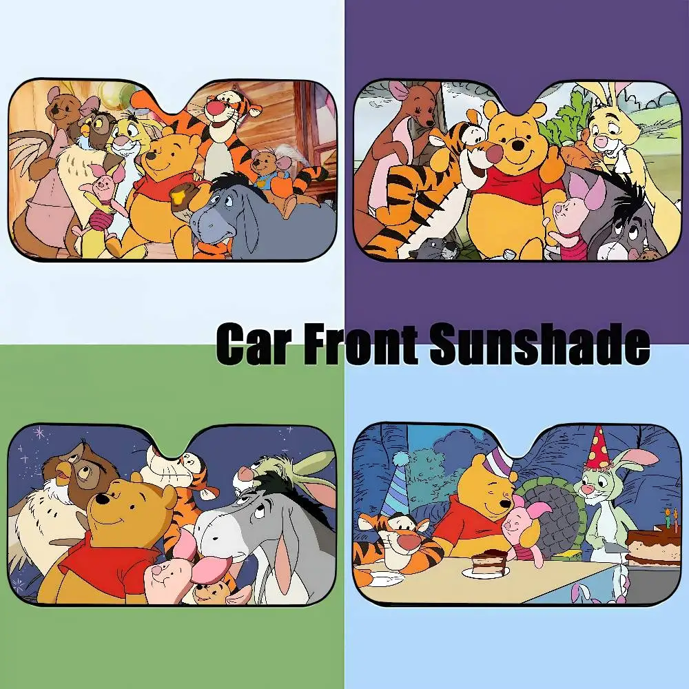 Kawaii W-Winnie The P-Pooh-S Stylish And Trendy Windshield Sunshade Car Windshield Cover Car Sunshade Curtain Car Sun Protection