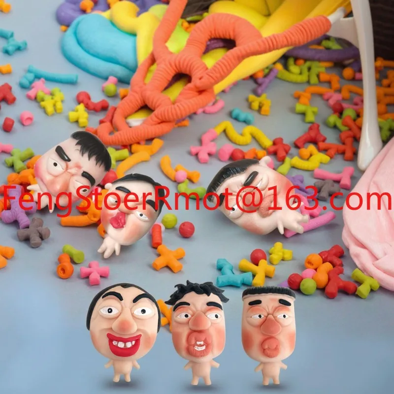 Big head full lip mask, human wet toy, silicone acne squeezing, suitable for slow decompression