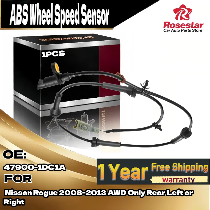 

For 1x Auto Rear Left or Right ABS Wheel Speed Sensor 47900-1DC1A for Nissan Rogue 2008-2013 AWD Only
