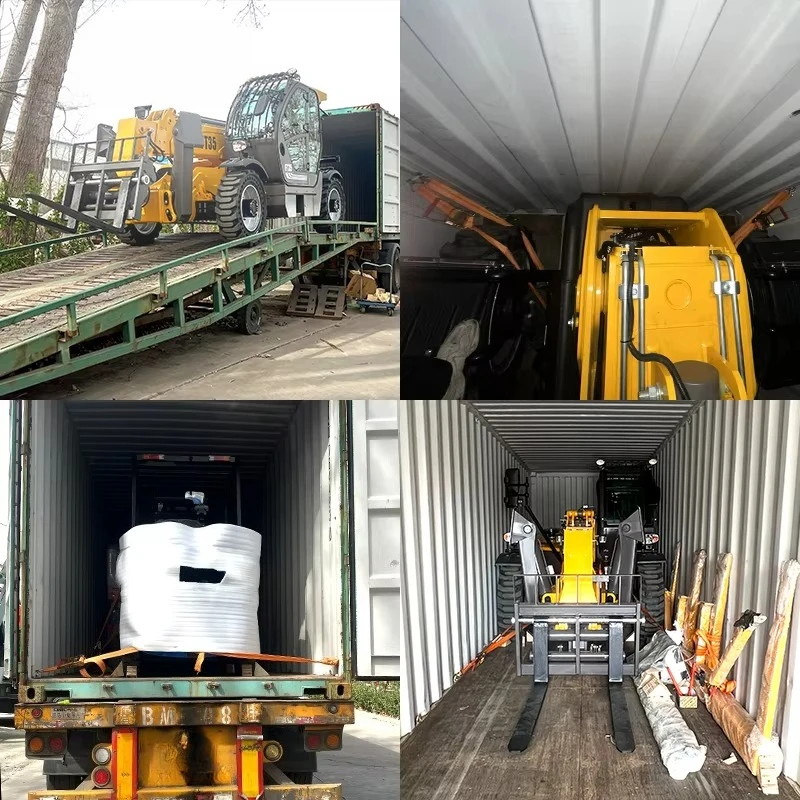 Hydraulic 4x4 Telehandler Boom Lift  3 Ton 4 Ton 5 Ton Forklift Telescopic Forklift with EPA Engine telescopic load customized