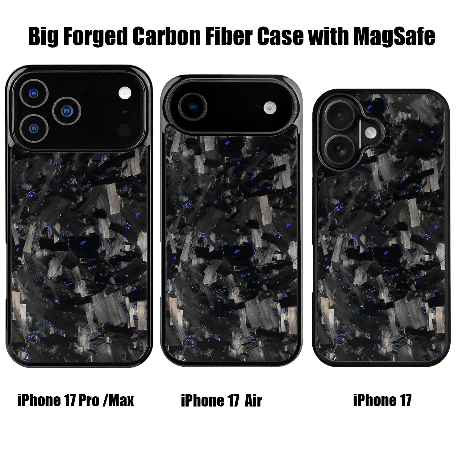 

Магнитный большой цветной кованый чехол из углеродного волокна для нового iPhone 17 Air 17Pro 17 Pro Max, защитный чехол премиум-класса для телефона с MagSafe