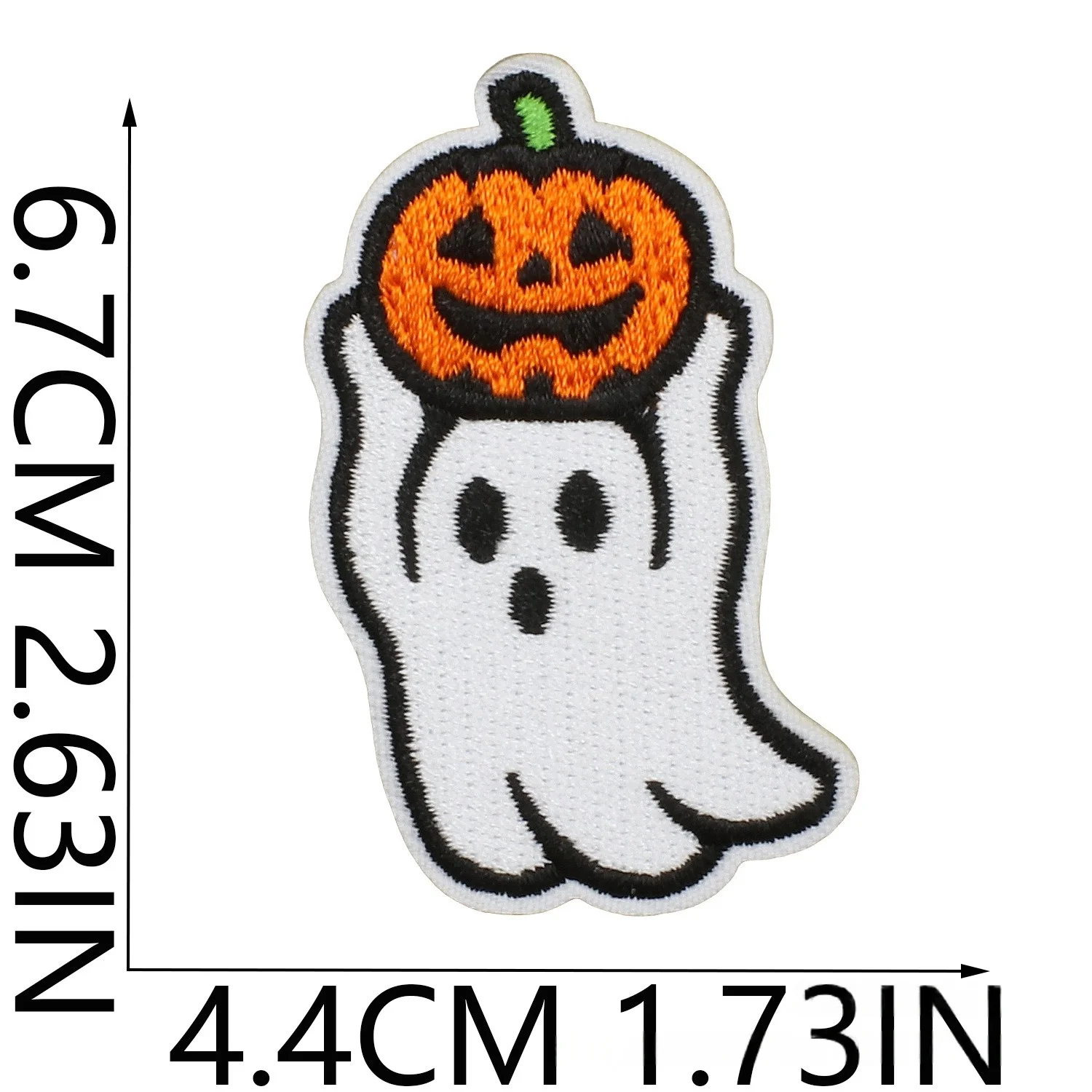 Naszywka z haftem nietoperza-ducha, naklejka z haftem ducha śmierci, naszywka do dekoracji ubrań, naszywka z haftem kota-ducha na komputer.