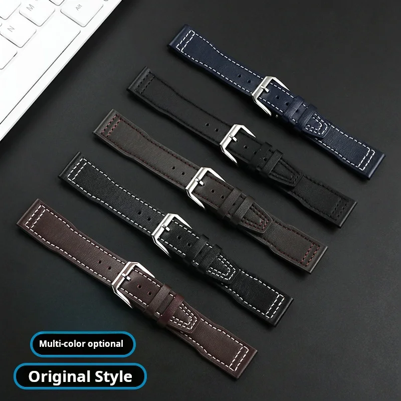 For Iwc IW378003 378005 377709 500916 Pilot Princekin Mark Wrist Band Men\'s Watchband 20mm 21mm soft Genuine Leather Watch Strap