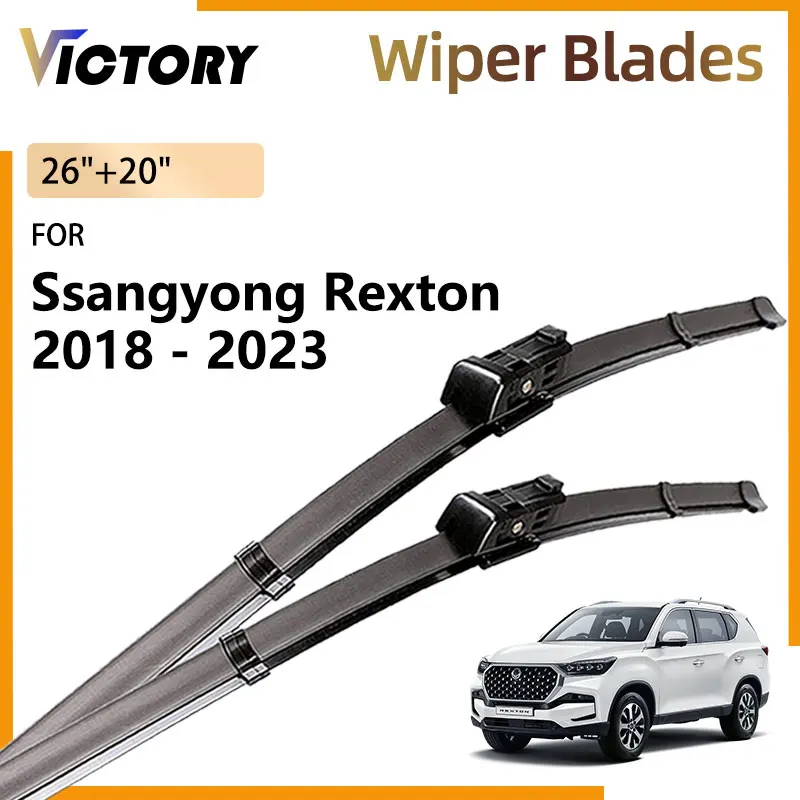 

For KGM Rexton SsangYong G4 Rexton 2018 - 2024 2023 2022 2021 2019 Front Wiper Blades Windshield Windscreen Window Brushes Parts