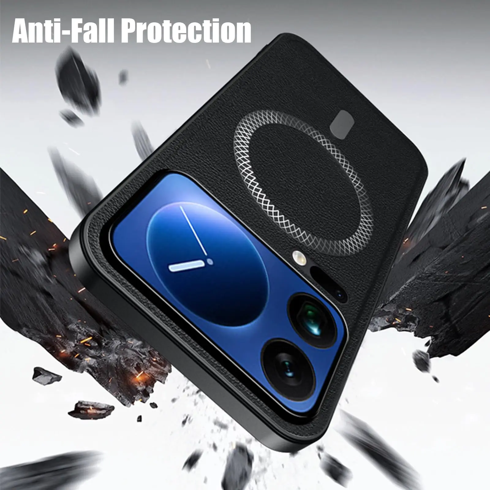 Magnetic Case for Xiaomi 17 Pro Max/17 Pro/17, Slim Business Anti-Slip Shockproof Leather Cover, Support Wireless Charging