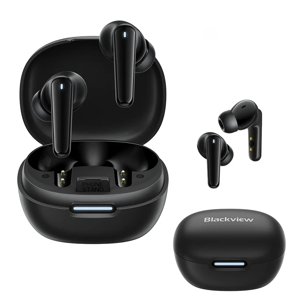 Écouteurs sans fil Blackview Airbuds 17 Bluetooth 6.0, étanches IPX4, étui de charge 400 mAh, double réduction de bruit ANC+ENC, transducteur dynamique 10 mm, écouteur unique ultra léger 3,8 g