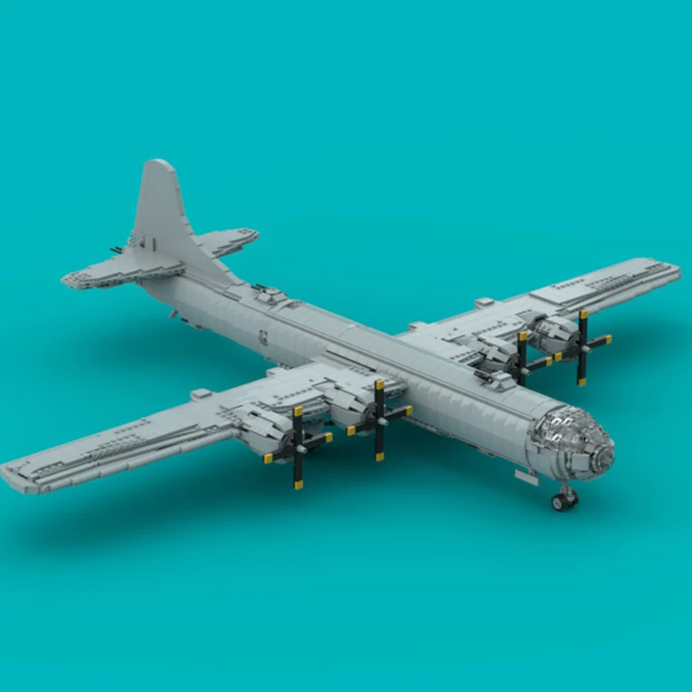 

MOC Superfortress Long-Range Plane B-29 Bomber Fighter Building Blocks Set Wars Aircraft Battle Airplane Model Bricks Toys Gifts