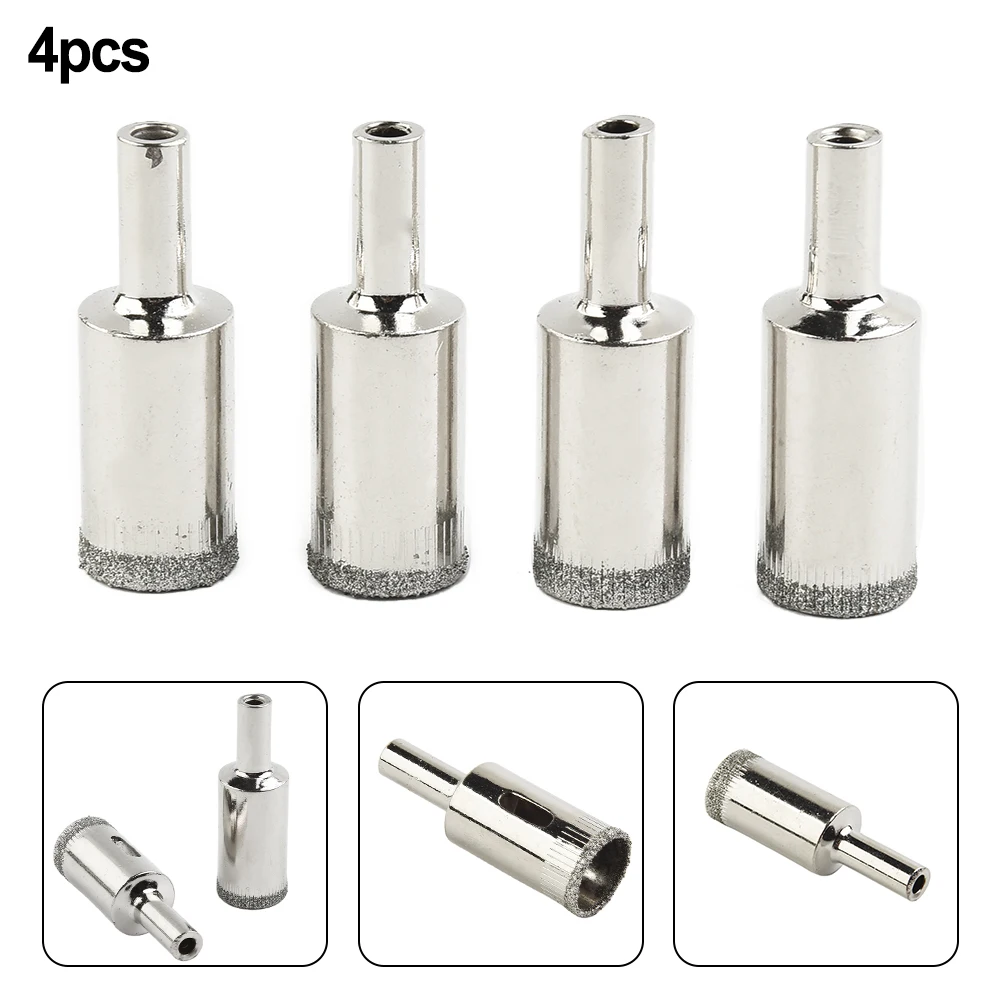 4PCS 18mm Diamond Coated Hole Opener Hole Saw Cutter Drill Bit For Glass for tile Glass Marble Ceramic Power Tool Accessories