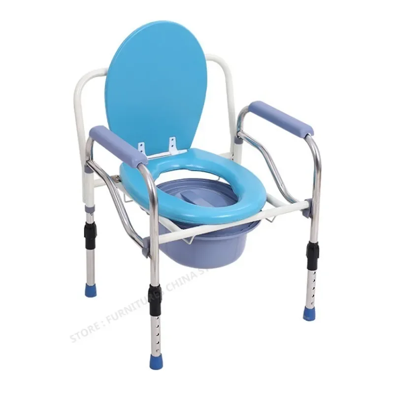 Discounted Elderly Shower Chair, Adjustable Toilet Stool, Portable Foot Rest with Armrests, Stable Walker Chair, Bath Aid 120