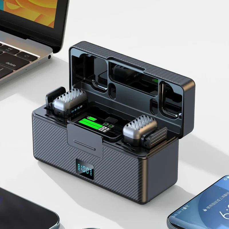 

Магнитный клипс-микрофон для двоих, беспроводной микрофон на воротник