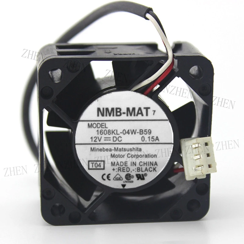 S New for NMB 1608KL-04W-B59 DC12V 0.15A 3-wire Inverter Fan#QW