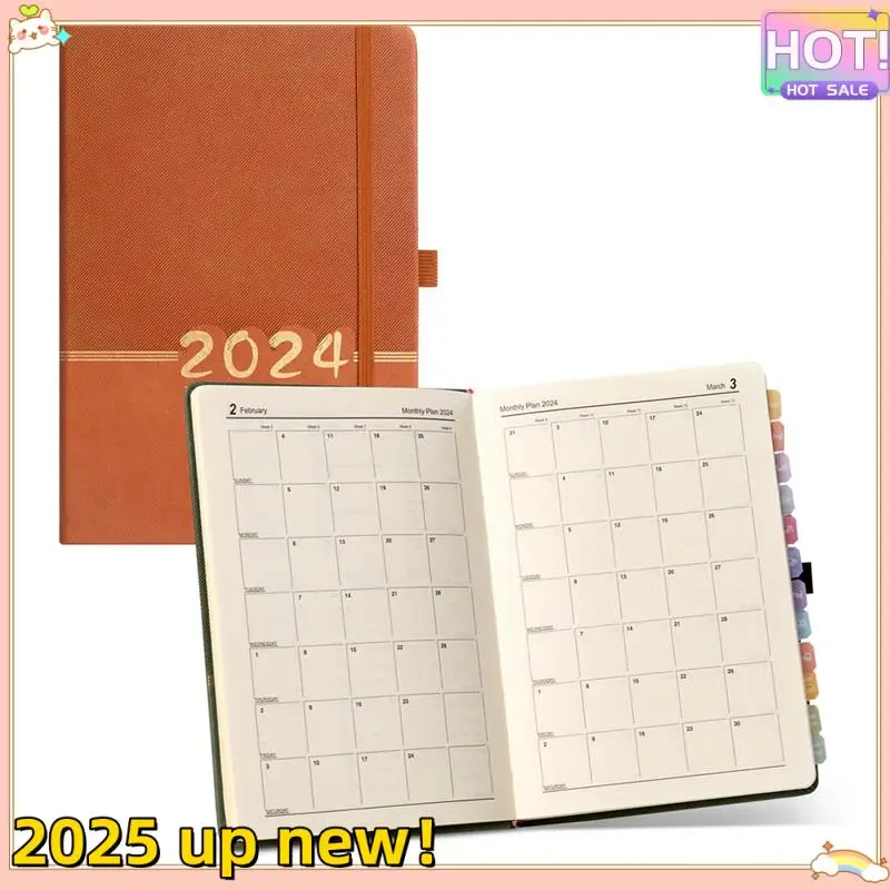

2024 Portable Planner 365 Days Cover Daily Weekly Schedule Notebook Compact Calendar Journal School Office Agenda Durable Blue