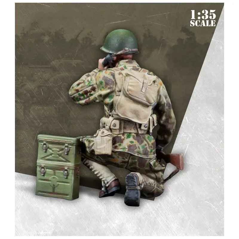 1/35 Figura di fanteria armata degli Stati Uniti Figura in resina Kit modello non verniciato, tema militare, GK smontato e non verniciato,