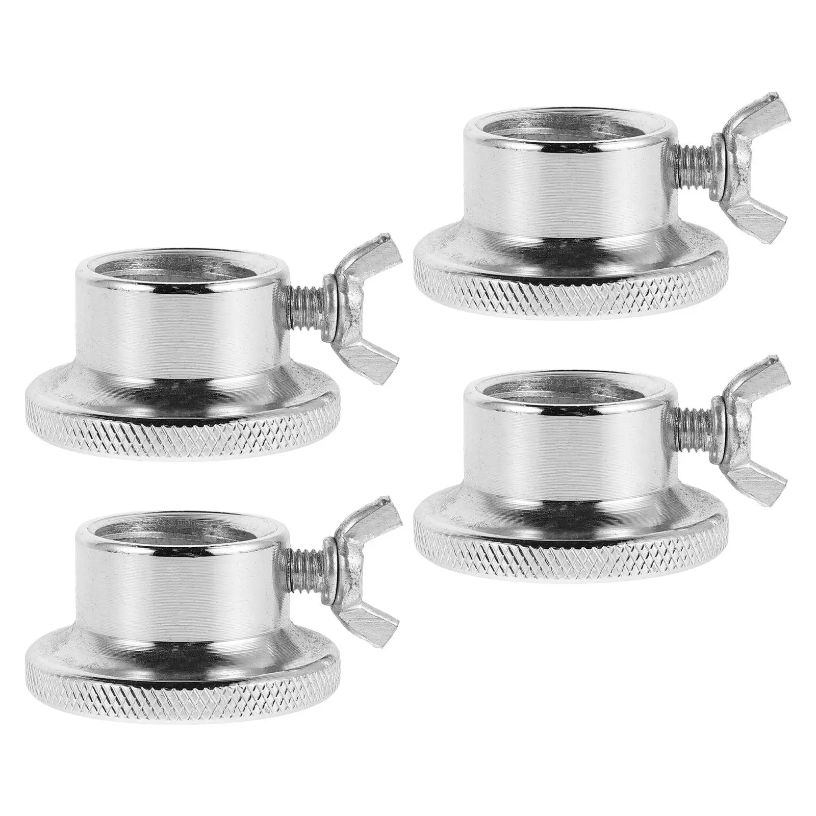 4Pcs Barbell Collars Metal Spinlock Screw Clamps Adjustable Dumbbell Nuts Stainless Steel for Powerlifting