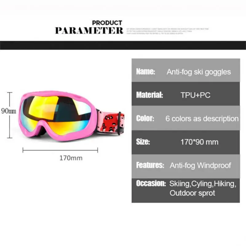 Ski Goggle Snowboard Mask For Men Women Yellow Lens Case Eyewear Kit Cylindrical UV400 Protection Snow Glasses Adult