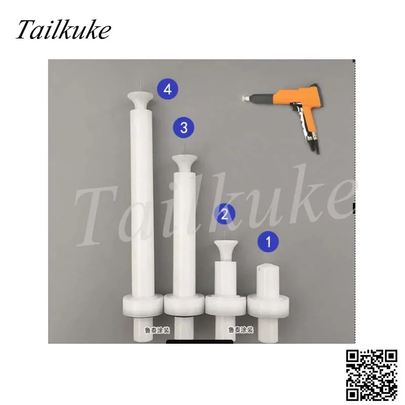 Plastik sprey elektrostatik püskürtme tabancası tabancası kafa deşarj iğnesi püskürtücü aksesuarları düz meme iletken koltuk