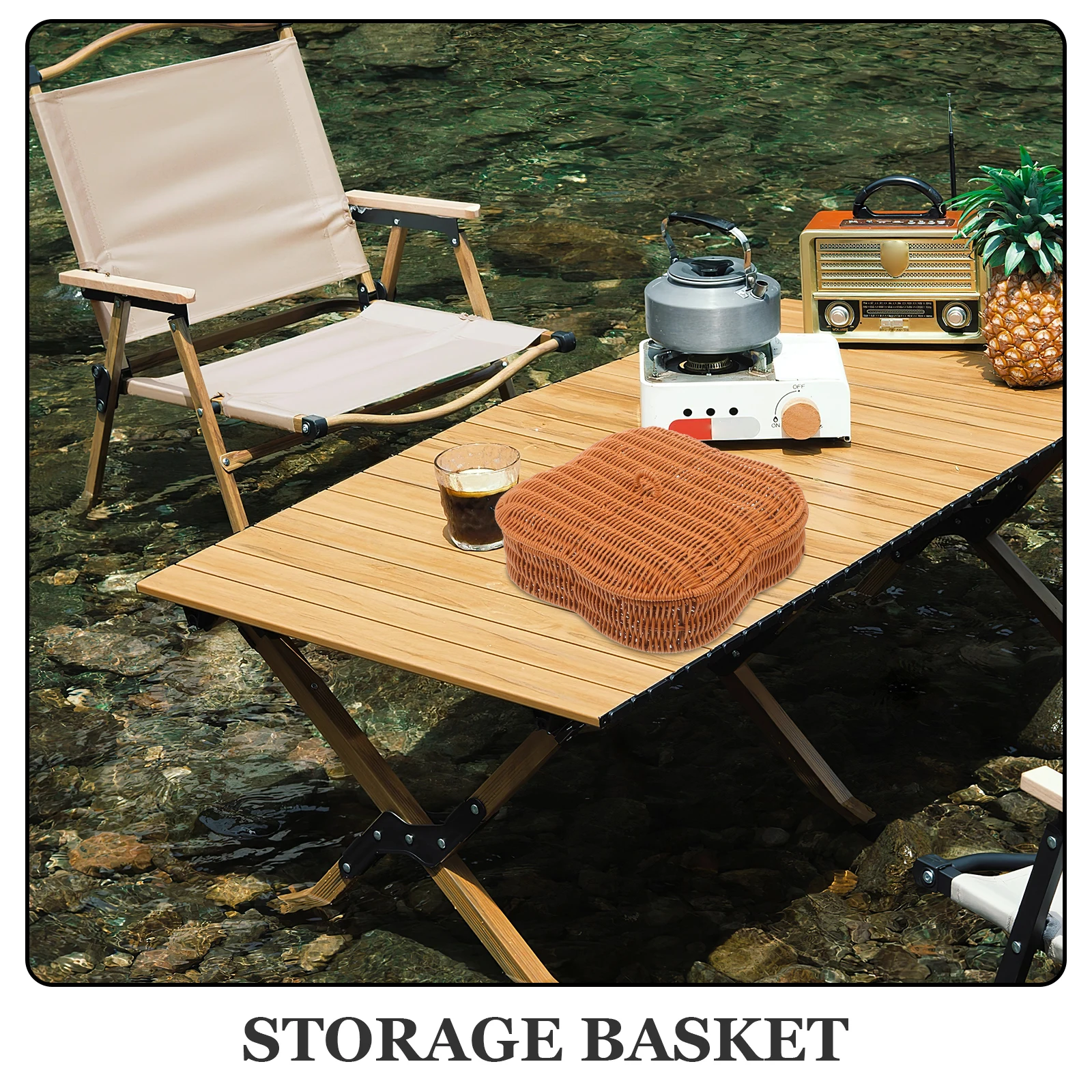 

Fruit Nut Bowl Woven Storage Basket For Kitchen Snacks Bread Farmhouse Style Imitation Rattan Small Basket Decor Organizer