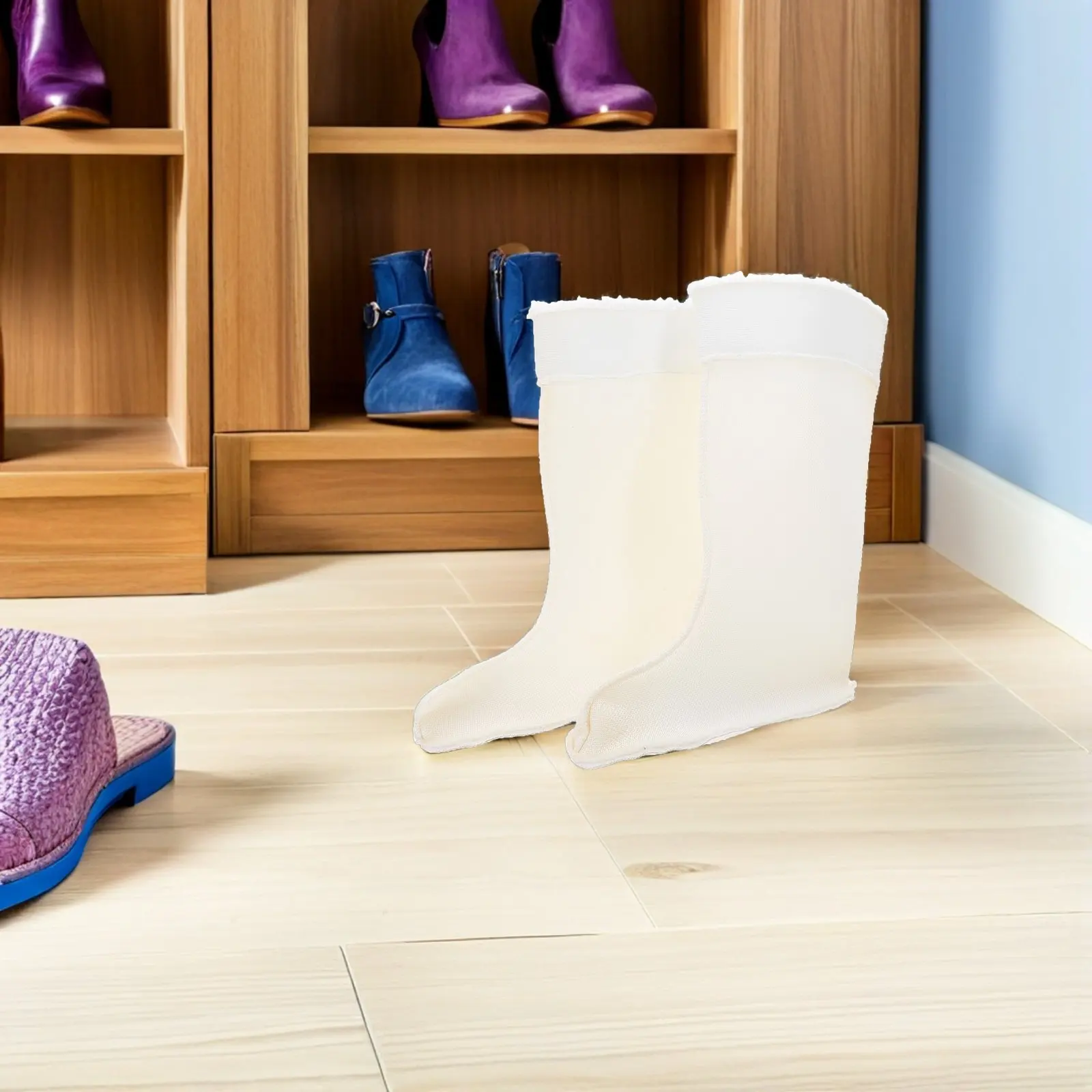 

1 Pair Insulated Men Boot Liners Waterproof Warm Liners Cold Weather Hiking Snow Winter Boot Socks Size 43-45 Mud Boots Socks