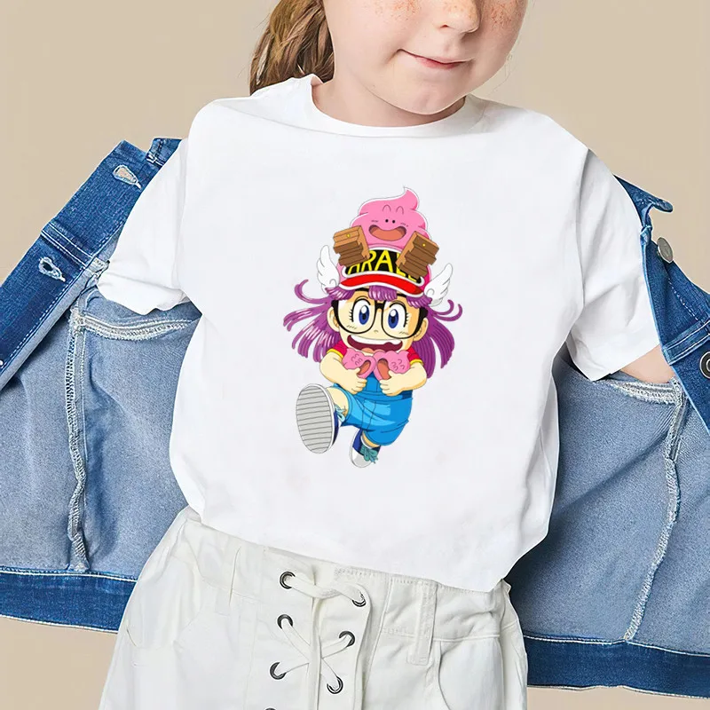 Anime Arale Dr Slump Toppe carine per vestiti Trasferimento di calore Adesivi per magliette fai da te Termoadesivi per giacche per bambini Borsa