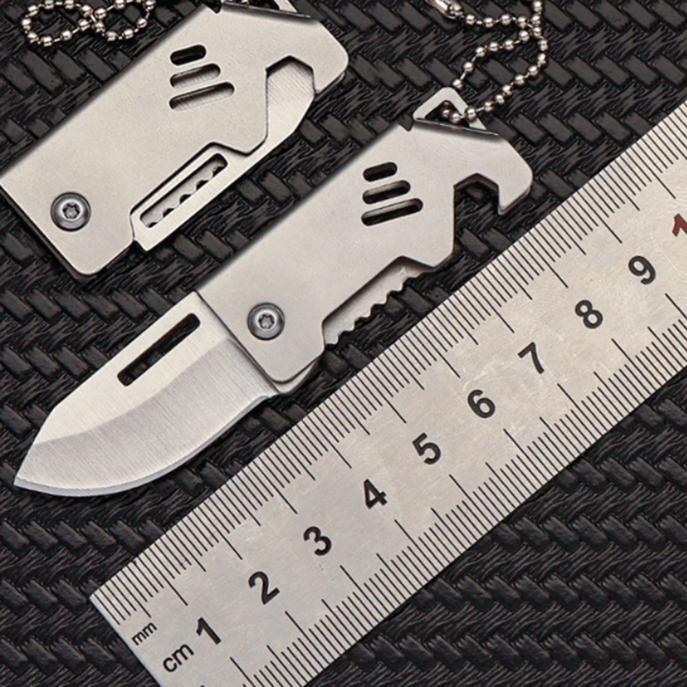 

Mini Folding Knife D2 Steel Keychain Pocket Knife for Camping Survival Self Defense Portable EDC Tool Accessor