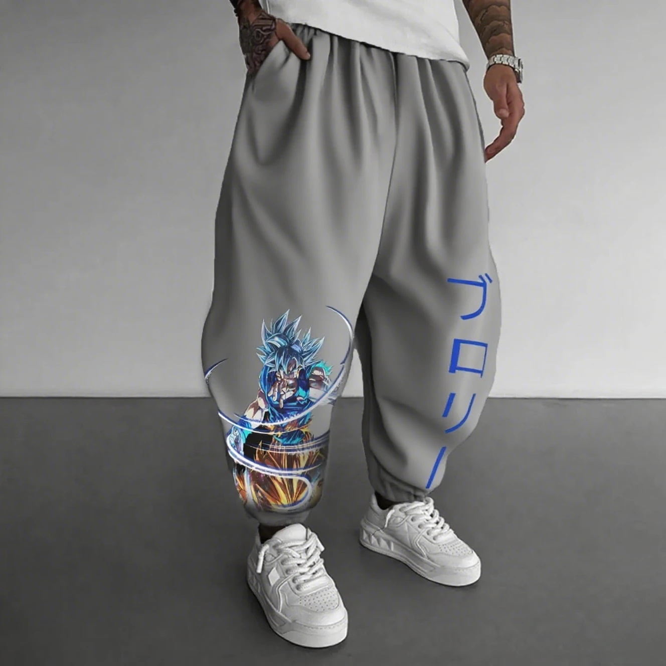 أنيمي الرجال السراويل لعبة دراغون بول سوبر سايان جوكو الشارع الشهير فضفاض Sweatpants غير رسمية السراويل المرنة الخريف الشتاء y2k الملابس