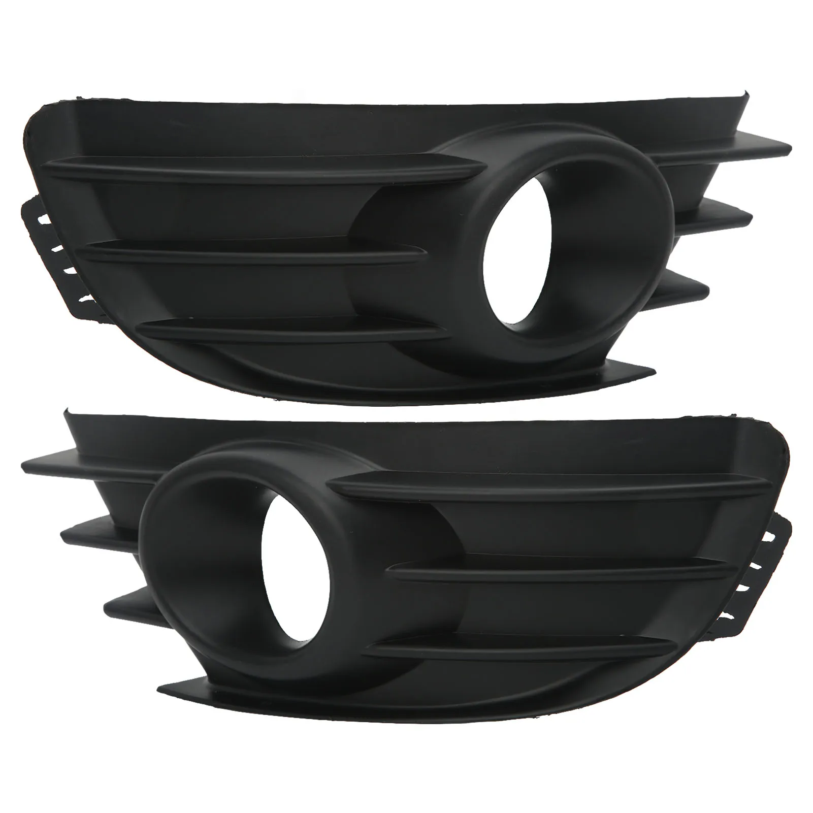 1 Pair Front Bumper Fog Light Grille For Citroen C4 2004‑2008 Black Fog Lamp Cover Trim Replacement Car Accessories