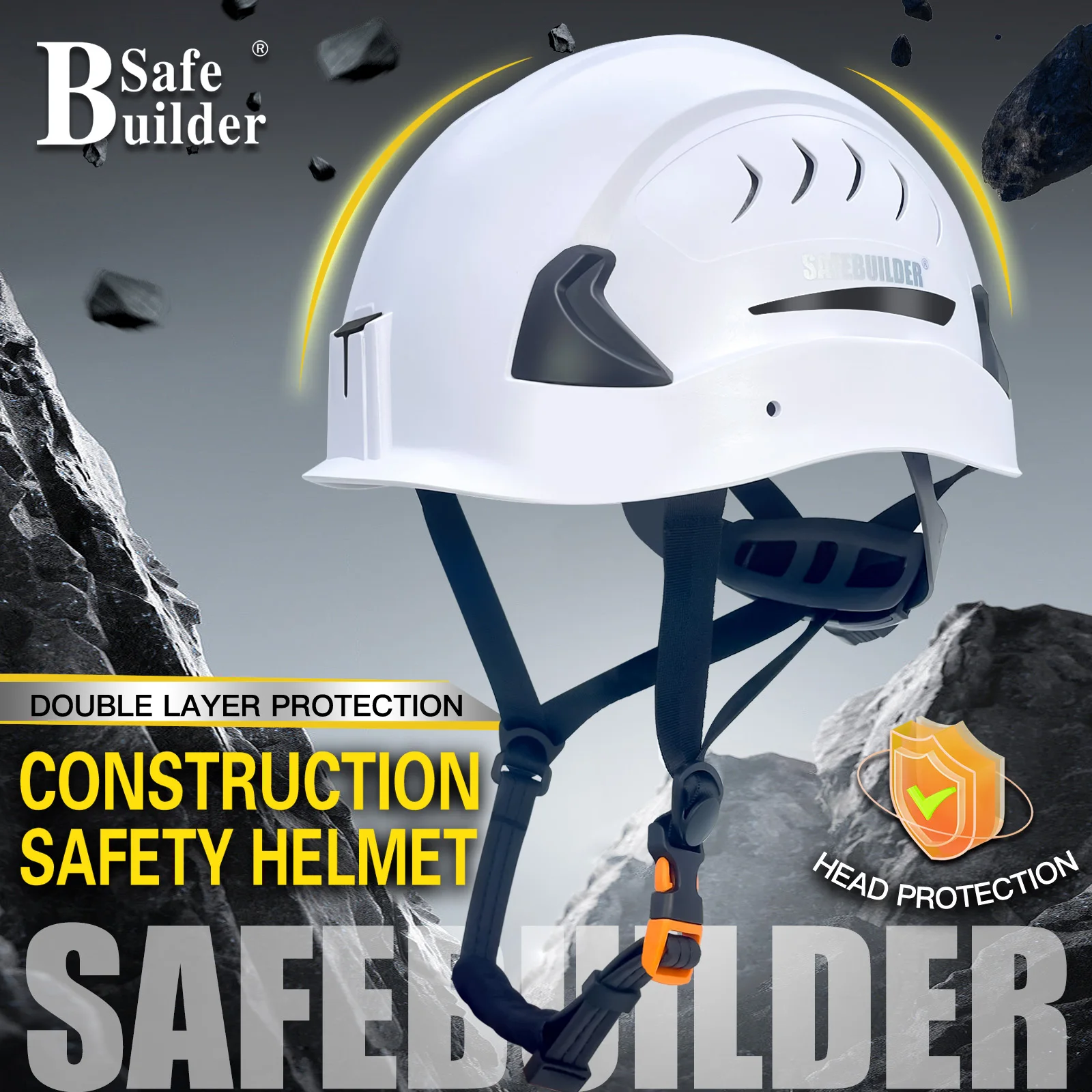 G2C Lightweight Safety Helmet ANSI Type 2 Class C Vented EPS Liner Hard Hat for Construction Work at Height Rescue Industrial