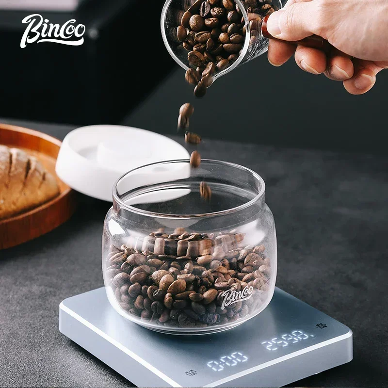 Bincoo Hand-Brewed Coffee Digital Scale Smart Home Kitchen Coffee Bean Weigher Professional Automatic Timing Small Mini