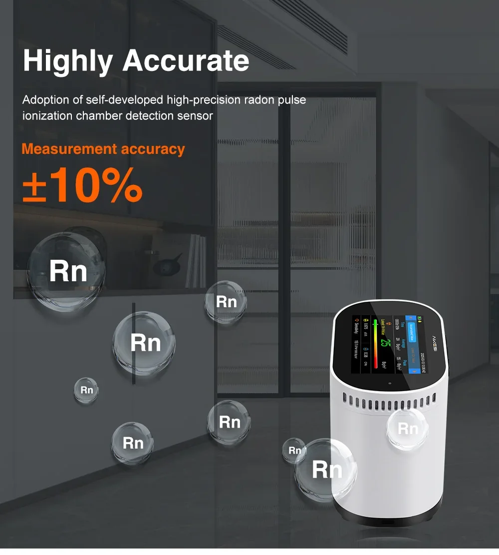 AIKESI RM-70 เครื่องตรวจจับเรดอน Ionization Chamber Pulsed Ion Alarm Sensor Home Air คุณภาพเครื่องตรวจจับก๊าซสมาร์ท