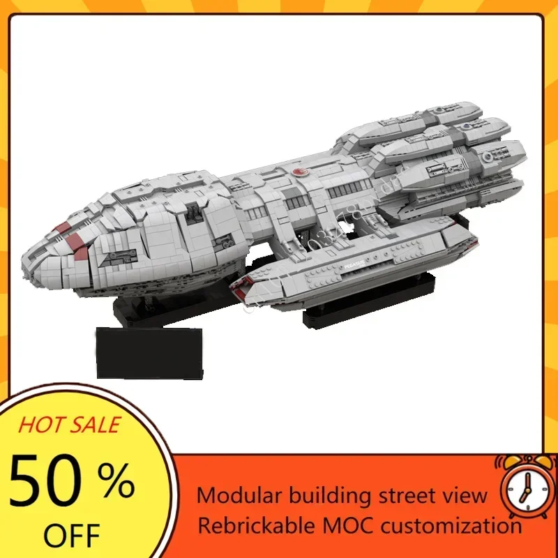 7162PCS Battlestar Pegasus - UCS Scale Space War Military MOC SpaceShip Battle Model Custom Puzzles DIY Education Model Toy Gift