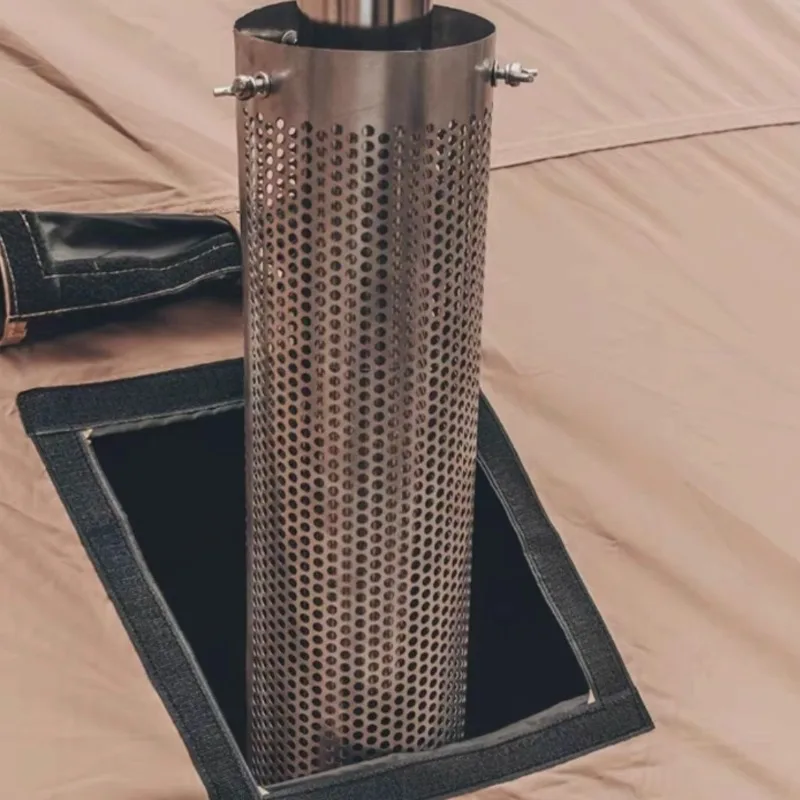 Chimney Anti-scalding Cover Chimney Stainless Steel Portable Firewood Furnace Chimney Tube Outdoor Camping Stove Accessories