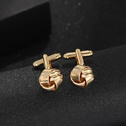Mens Knot Cufflinks Gun Black Gold Silver Plated Gemelos For Shirt Suit Tuxedo Blouse Accessories Jewelry
