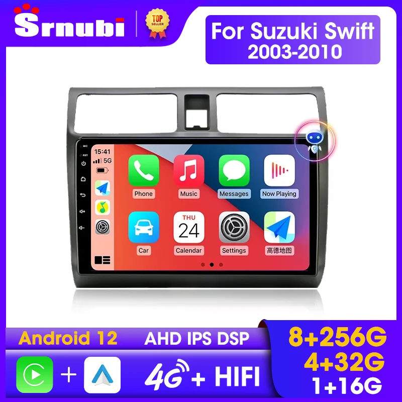 

Srnubi Android 12 Car Radio for Suzuki Swift 2003 2005 2006 2007 - 2010 Multimedia Player 2 din Caplay Stereo GPS DVD Speakers