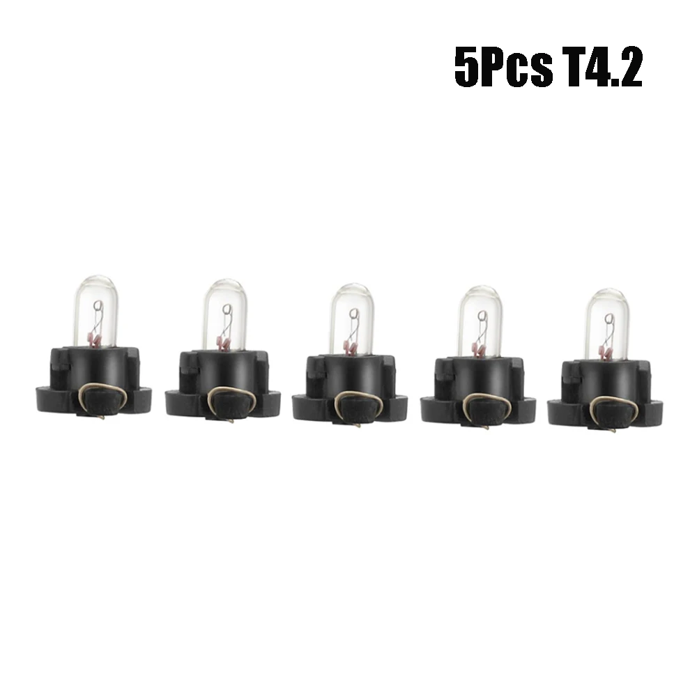 5/10Pcs T3 T4.2 Led Bulbs Car Interior Lights Auto Warming Indicator Lamp 12V 4300K Yellow Warm LIght For Car Car Supplies