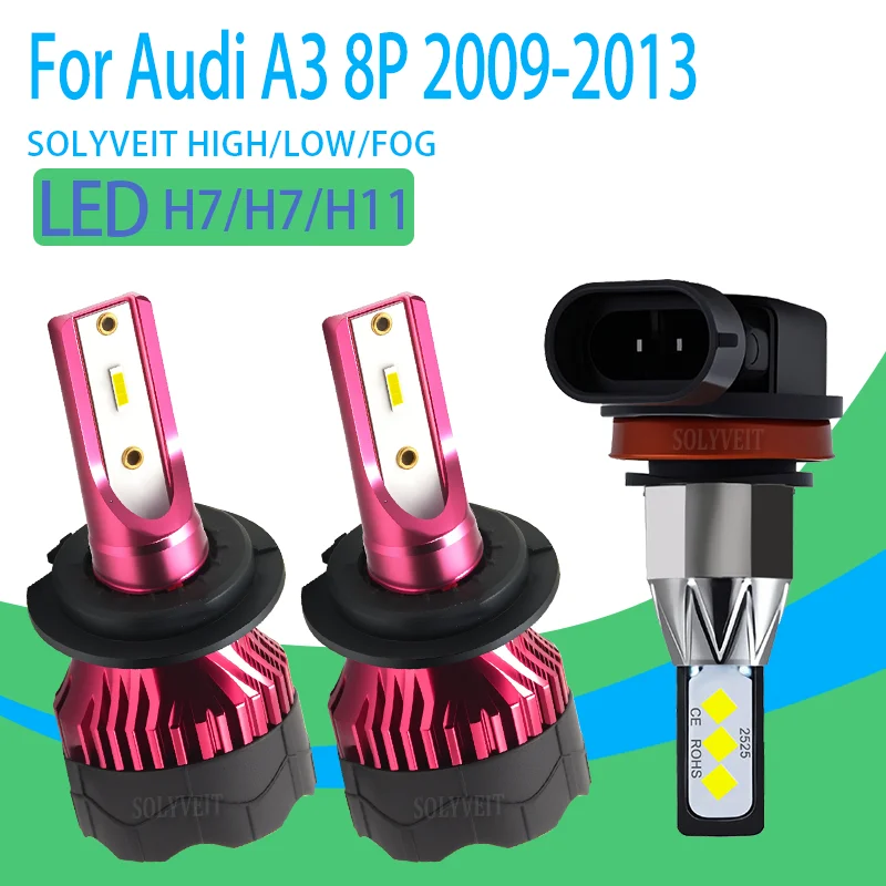 

Uniform and Bright Illumination Quick-Response durable H7 H7 H11 LED Headlight foglight For Audi A3 8P 2009 2010 2011 2012 2013