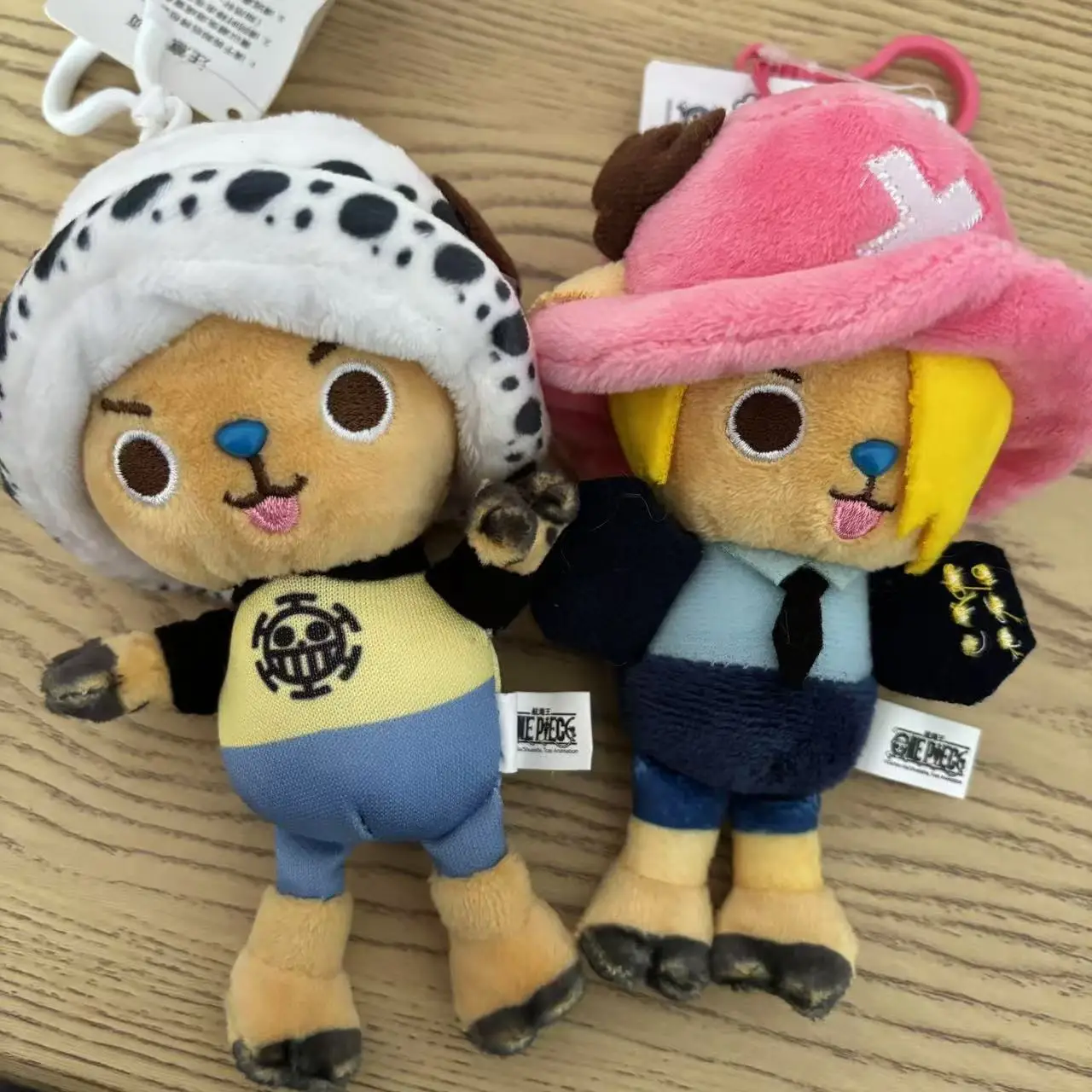 Anime One Piece Luffy Tony Tony Chopper Sanji Ace Trafalgar Law 10cm Elk Shape Cute Plush Toy Pendant Keychain Kid Birthday Gift