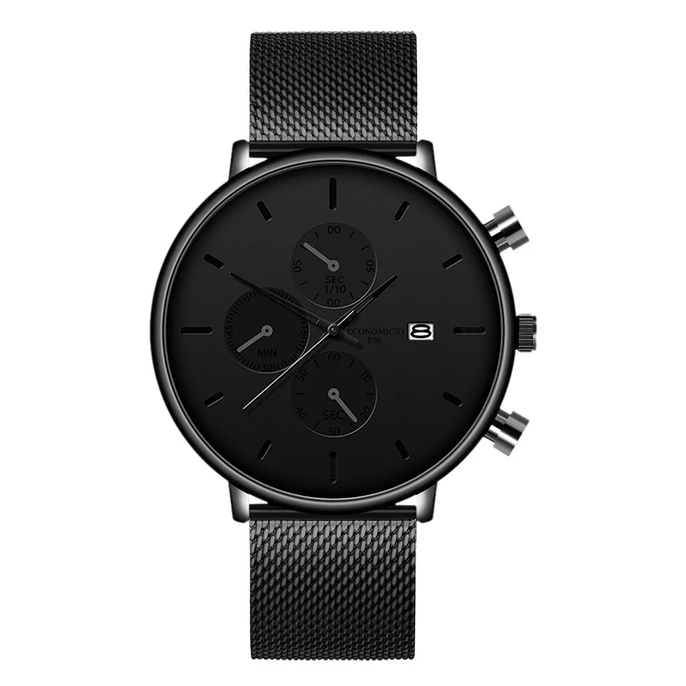 Ae1000w ساعة كوارتز رياضية رفيعة من الفولاذ كاجوال للرجال شبكة ساعة رجالية ساعة