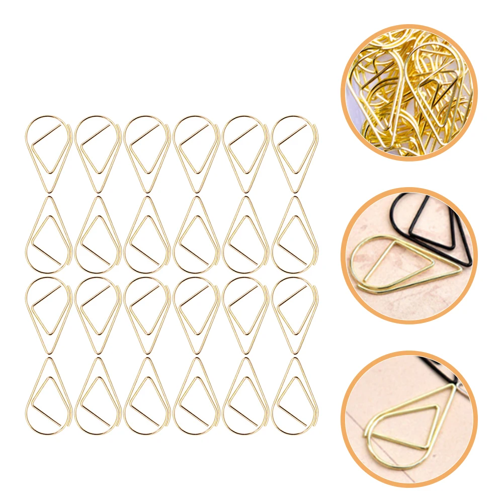 100 قطعة مشبك ورق مشبك ورق معدني دبابيس ورق صغيرة لحفلات الزفاف مكتب أسلاك الفولاذ #2