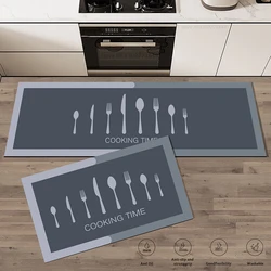 Pattern Green Kitchen Floor Mat High Quality Absorbent Non-Slip Entrance Doormat Rug Long Washable Carpet Waterproof Rugs