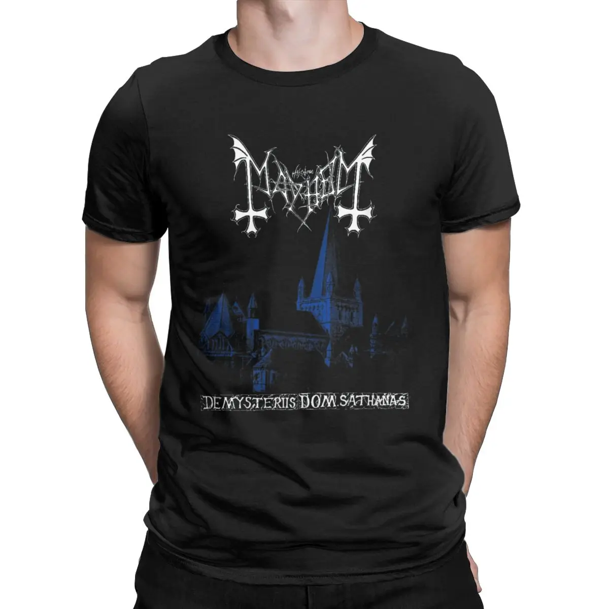 Mayhems Official DeMysteriis Men's T Shirts Dead Varg Rock Punk Funny Tee Short Sleeve Crewneck T-Shirts Pure Cotton Plus Size