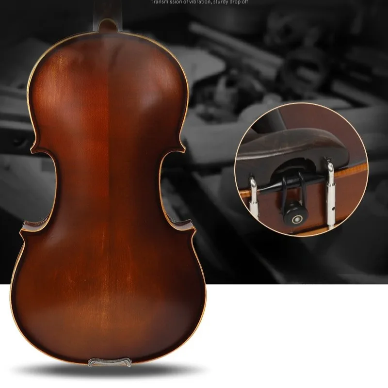 4/4 Violins Wooden Entry Level Acoustic Violins Retro Matte Violin Set for Beginners Adults Children's Practice 4Strings Violin