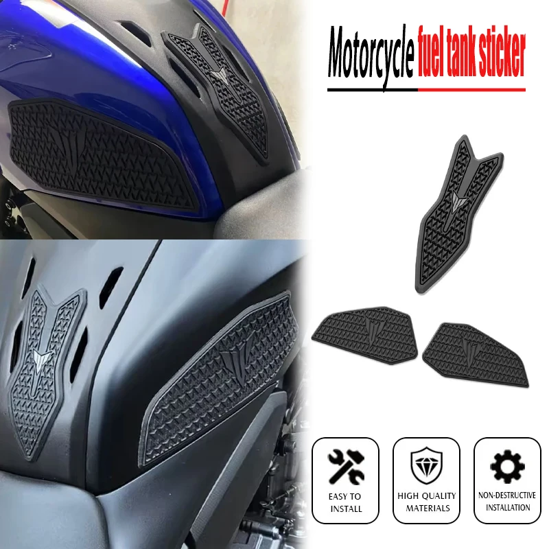 

2025 MT07 Motorcycle Anti Slip Tank Pad Stickers Pad Side Gas Knee Grip Protector Decal For Yamaha MT-07 MT07 2025