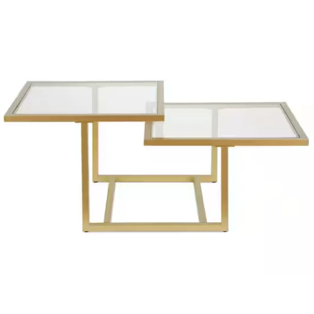 Amalie 43 in.  Large Rectangle Glass Coffee Table