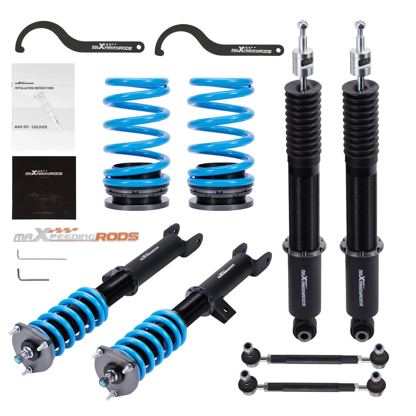 24 Ways Adjustable Damper Coilovers For Tesla model Y 2020+ AWD Shock Absorber Shocks Springs Racing Lowering Coilovers