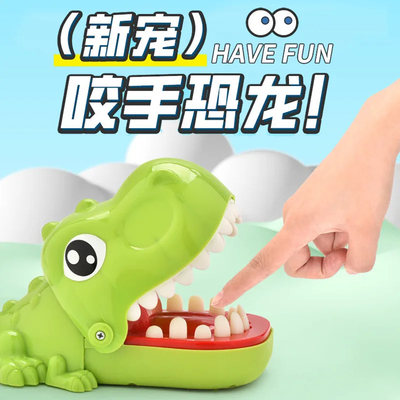 

Novelty Cute Simulation Dinosaur Bite Finger Toys Parent-child Interaction Desktop Game Toys Children's Stress Relief Spoof Toys