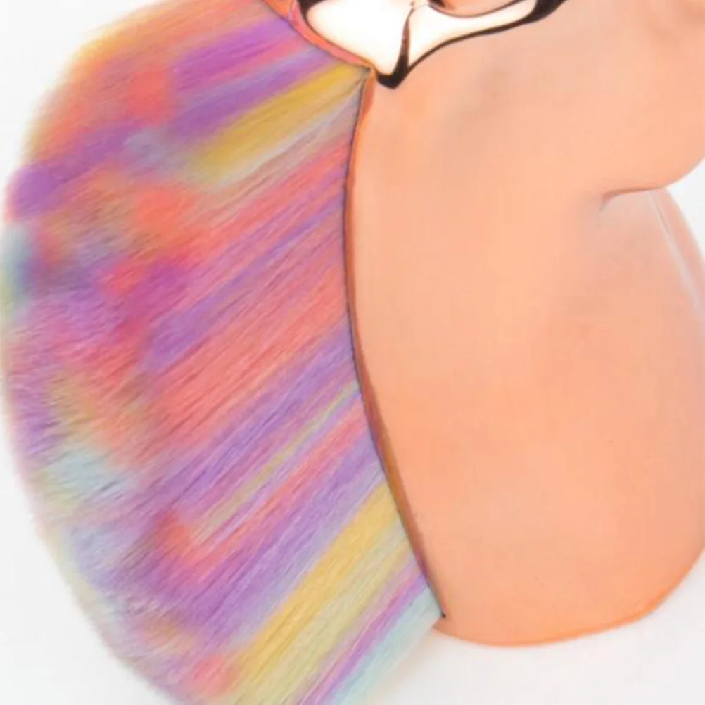 

Unicorn Makeup Brush Rose Gold Brush Rainbow Color Makeup Supplies for Women Girls Ladies (Golden)