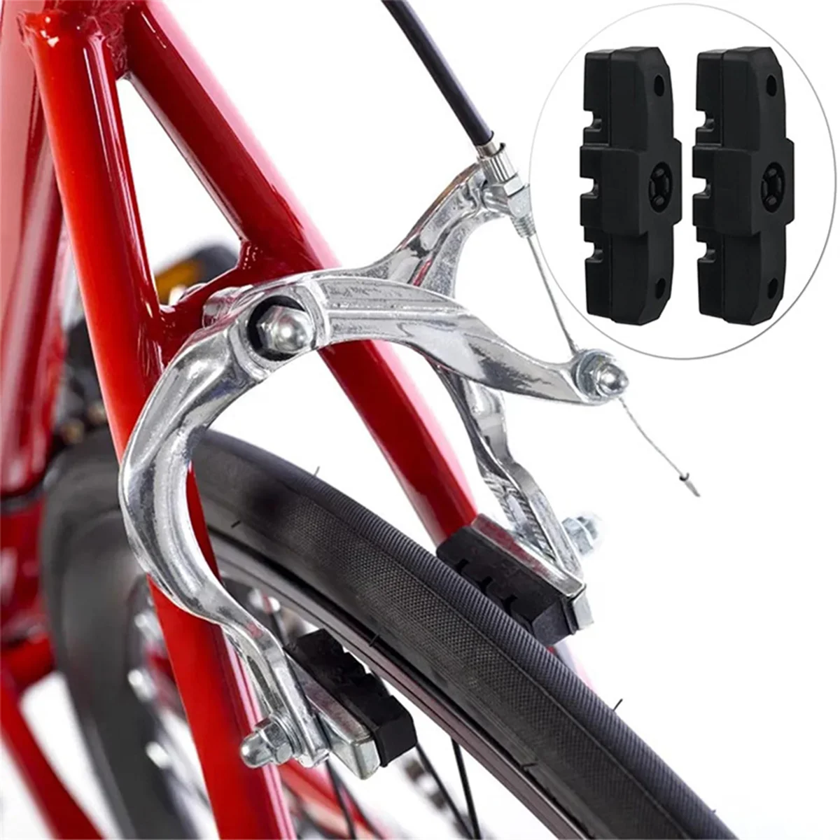 Hot New 8Pcs Bicycle Brake Shoes for Magura HS11/ HS22/HS24/ HS33 /HS66 50mm Brake Block V-Brake Pad Road Bike Accessories