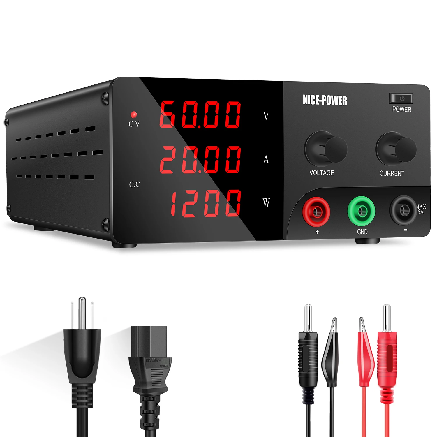 60V 20A Adjustable DC power supply 30V 30A Lab Bench Power Source Stabilized Power Supply Voltage Regulator High Power Source