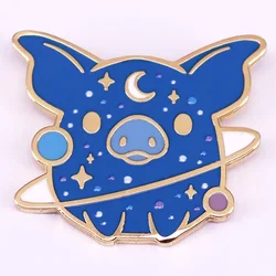Animal Universe Enamel Pin Cute Kawaii Flying Pig Brooch Badge Funny Jewelry Gifts