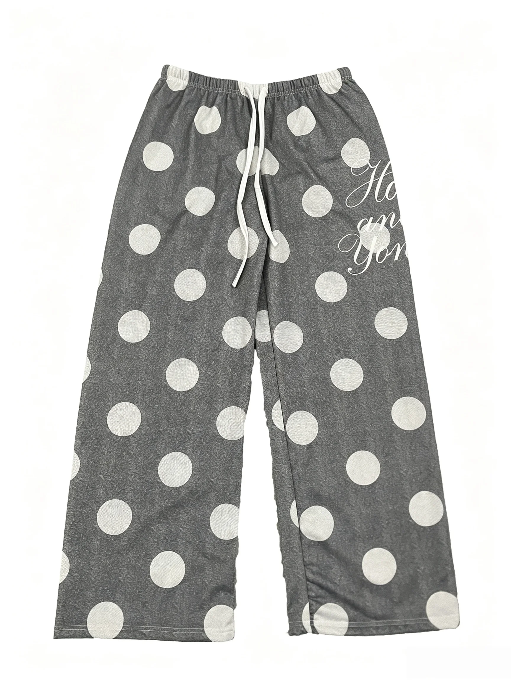 Lazy Storm Point Home Pants High Waist Wide Leg Pants Breathable and Comfortable Women's Outerwear Sleeping Pants